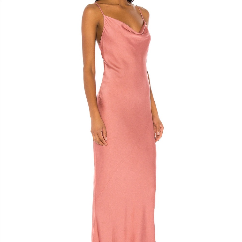 Shona Joy Luxe Bias Cowl Slip Dress in Rose Sz 6